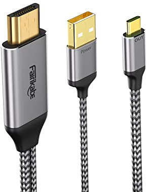 HDMI to USB C Adapter Cable 4K60Hz 6.6FT, HDMI Source Input to USB Type C Output Display Converter, HDMI 2.0 Compatible with Xreal Air, Nreal Air, Steam Deck Dock, PS5, Xbox, Portable Monitor