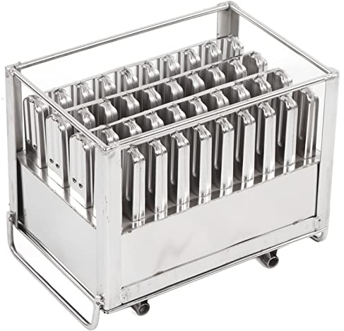 Eis am Stiel-Maker aus Edelstahl, DIY-Eisbar-Form 40 Stück Popsicle-Formen mit quadratischem Rand Schnell gefrierender Eiscreme-Popcical-Maker, Kommerzielle Eismaschine