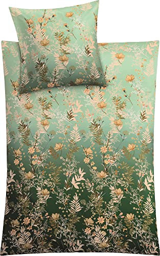 Kleine Wolke Bettwäsche Satin, Zahra Pistaziengrün, 1-135x200 /1-80x 80