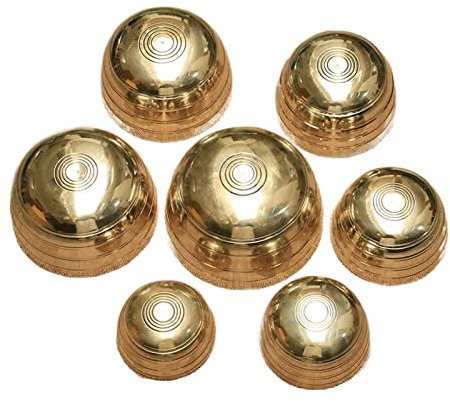 EIFINE Klangschale tibetisch-buddhistisch Messing Yoga Meditation Heimdekoration 7-teiliges Set mit Matte