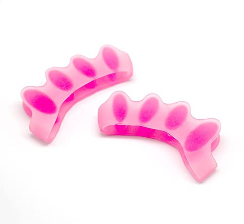 ALINZO Gel-Zehentrenner 2 Paar – Zehentrenner Hallux Valgus Großzehentrenner Glätteisen, Orthopädische Bunion Relief Day & Overnight Support (pink)