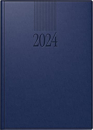 rido/idé Tageskalender Modell ROMA 1 2024 1 Seite = 1 Tag Blattgröße 14,2 x 20 cm dunkelblau