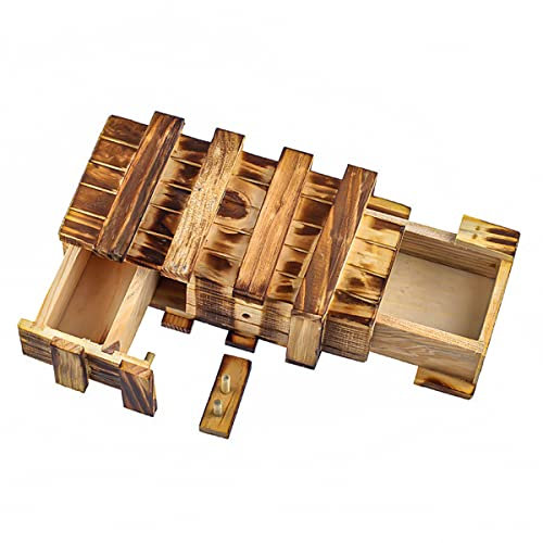 Alnicov Geheimnis-Puzzle-Box aus Holz, Denksport-Box mit 2 großen Geheimfächern für Geldgutscheine, Schmuck, Geburtstagsgeschenk