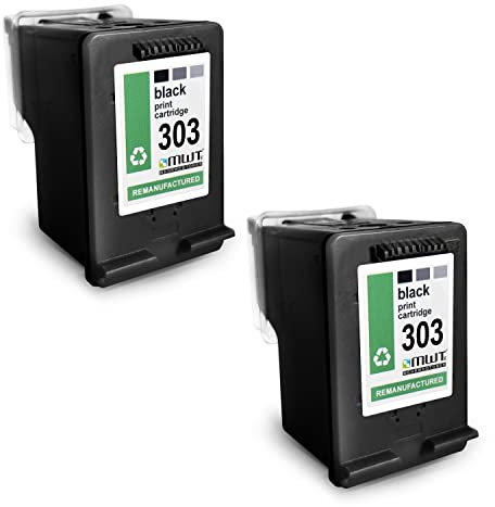 MWT Tintenpatronen 2X kompatibel für HP 303 Envy Inspire 7921 e ersetzen 303XL Black + Color