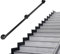 Rectoo Rohr-Treppen-Handlauf, 61 cm Metalltreppen-Handlauf, schwarz verzinkter industrieller Eisen-Handlauf für Innen- und Außenbereich, Wandhalterung, Wandhandlauf, Sicherheitsgriff, Stufen Baluster