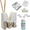 Regalami.shop bomboniera profumatore in marmo di Carrara completo di scatola, confetti, essenza, nastro e bigliettino (lettera m)