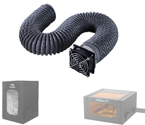 Creality Upgraded Fume Extraction Kit for Ender Plus 3D Printer Enclosure-with Exhaust Fan Interface or Laser Engraver Enclosure Pro Efficient Ventilation, Exhaust Smoke and Dust, Easy to Operate
