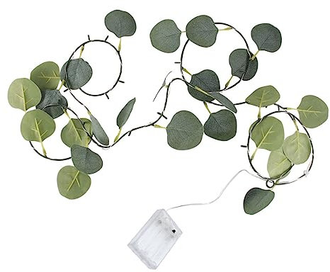 PRETYZOOM künstliche kunstpflanze Banner mit grünen Reben String Lampe Hochzeit weihnachtsdeko Künstliche Blumengirlande geführtes dekoratives Licht Innenlicht Weihnachten Kranz LED