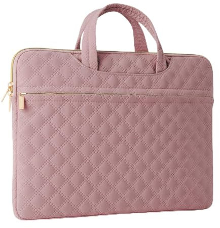 MicaYoung 15,6-16 Pouces Housse Sacoches pour Ordinateur Portable Pochette Compatible avec 16 Pouce MacBook Pro/Max M1 M2 M3 M4 2019-2024/15.6 Zoll Acer ASUS Dell HP Thinkpad Chromebook, Rose