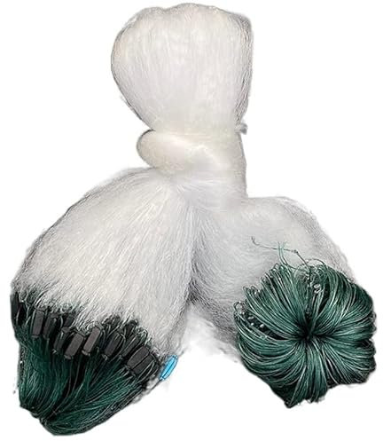 Redes de Pesca Tres Capas capturan Pesca Neta de Caza Neta Paja monofilamento Nylon Float Redes branquias Trampa Trampa de Pesca Red De Flotador (Color : 2X100m (Mesh 7x7cm))