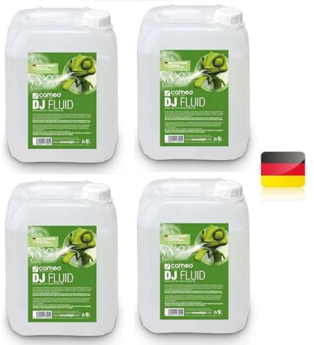 4 x Cameo CLFDJ5L 20 Liter DJ Nebelfluid mittlerer Dichte & Standzeit DJ Smoke Fluid für Nebelmaschine