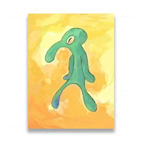 YAJNILUCK Bold and Brash Gallery Art Poster, abstrakter Thaddäus, Leinwandgemälde, Druck, nordische Wandkunst, Bild für Zimmer, Heimdekoration, 80 x 100 cm (31 x 39 Zoll), Innenrahmen