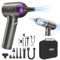 MECO ELEVERDE 4 en 1 Aspirateur Voiture Puissant sans Fil, 18KPA Mini Aspirateur à Main Souffleur Air Comprimé avec Moteur sans Balai et Lumières LED pour Voiture, Maison, PC (violet)