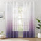 Woaboy Vorhang Voile Wohnzimmer Ösenschal Gardine Transparente Dekoschal Fensterschal für Schlafzimmer 2er Set 140x225cm Lila