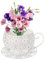 Cndiyald Plant Holder Flower Pots Coffee Saucer Teacup Garden Planter Vintage Succulent Plant Holder White Metal Plant Pot