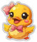 Samunshi® Süße Kawaii Ente als Sticker Anime Wohnmobil Animal Aufkleber für Motorrad Fahrrad Roller oder Camper Camping Wohnwagen Mountainbike Comic Cartoon Retro 17x20cm