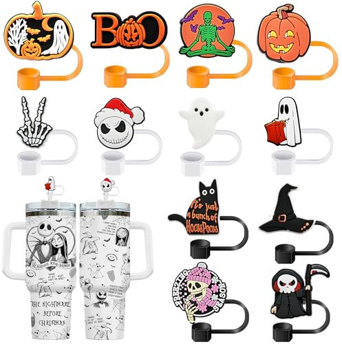 Christmas Straw Cover (7pcs Christmas Straw Covers)