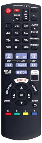 N2QAYB001206 Ersatz-Fernbedienung für Panasonic Blu-ray-Player DP-UB820EB-K DP-UB420K DP-UB420 DP-UB820-K DP-UB820