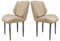 FATIVO Esszimmerstühle Leder 2er Set, Hellbraun Küchenstuhl ohne Armlehne Stühle für Esstisch modern gepolsterter Design Essstühle Set aus Luxus Stühle Belastbar 150kg für Esszimmer Restaurant Cafe
