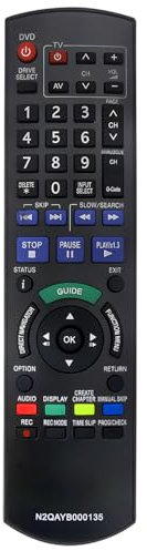 N2QAYB000135 Fernbedienung Ersatz für Panasonic Digital Video Recorder DMREX77 DMREX78 DMREX87 DMREX88GN DMR-EX77 DMR-EX78 DMR-EX87 DMR-EX88 DMR-EX77GN DMR-EX78GN DMR-EX87GN DMR-EX87GN DMR-EX87GN