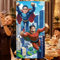 WADORN Grande bannière de porte photo en tissu pour porte photo de super-héros - Décoration de fête sur le thème des super-héros - Toile de fond pour photo d'anniversaire - 180 x 90 cm