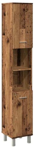 vidaXL Bathroom Cabinet Old Wood 30x30x179 cm Engineered Wood