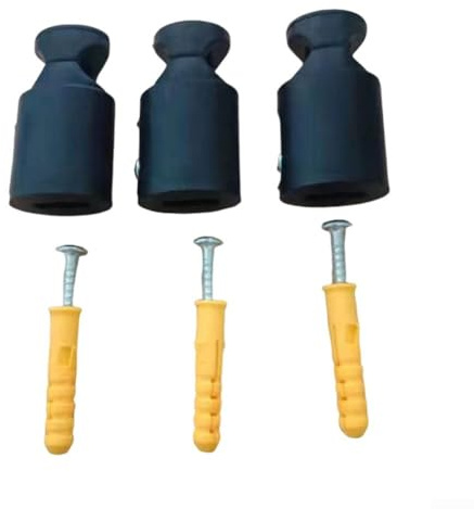 SPORTARC Kit de supports de radiateurs chauffants, comprend trois crochets et trois tubes d'extension, pour sèche-serviettes chauffant plat ou incurvé (noir)