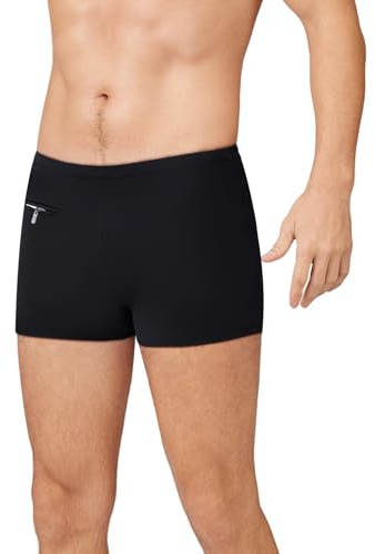Trendy Boy Bañador Corto para Hombre Pantalones Cortos de Secado Rápido Boxer de Natación Hombre (XXL, LA660-Black)