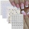 Kabwea Nagelsticker Set Für Nailart, 5 Blätter Selbstklebende Nagelaufkleber Mit Herzen & Sternen, Valentine Nail Stickers