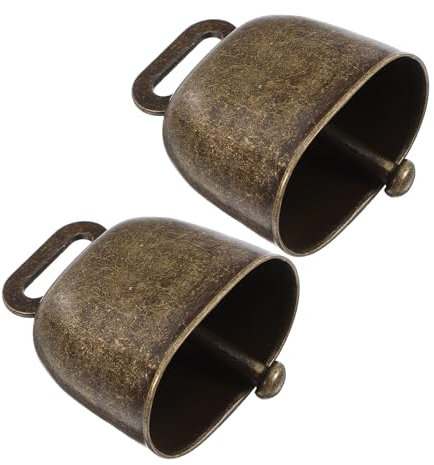 TOYANDONA 2stücke Quadratische Kuhglocken Mit Griff Eckige Rufglocken Aus Eisen Tragbare Windspiele Für Fußballspiele Hochzeiten Und Geburtstagsfeiern