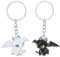 SSKHE Deux morceaux Dragons Porte Clé(Noir et Blanc),Pendentif Dessin Animé pour Couple et Ami,Porte-Clés Dragon Volant pour Saint Valentin, Anniversaires et Plus Encore.