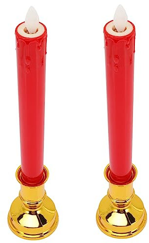 NUOBESTY 2stücke Batteriebetriebene Flackernde Flammenlose Kerzen Künstliche Led Kerzen Für Zuhause Party Dekoration Rauchfrei Tragbar
