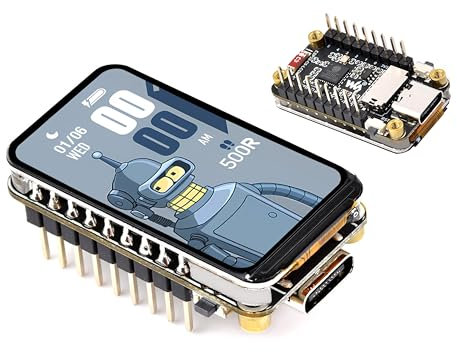 ESP32-C6 1.47inch Display Development Board,172x320, 262K Color, 160MHz Running Frequency Single-core Processor, Support WiFi & BLE, with Colorful RGB LED, with Pre-soldered Header