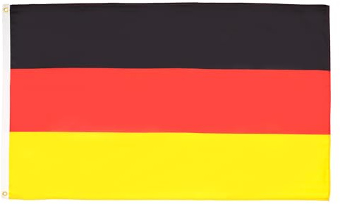 AZ FLAG 10 Stück Deutschland-Flagge – 150 x 90 cm – deutsche Flagge, 100% Polyester, mit integrierten Metallösen