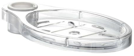 Rack di sapone per asta di vita, in plastica trasparente, ovale, a forma di portasapone, resistente