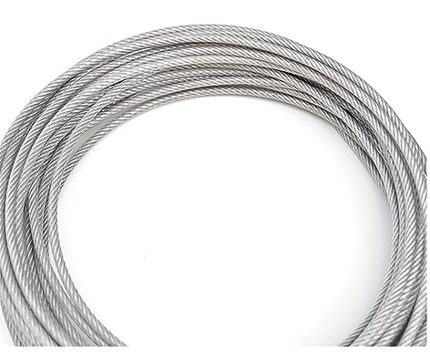 CHAKEUZND Gartendraht für Kletterpflanzen, 1M 4mm 5mm 6mm 8mm Edelstahl Draht Seil Kabel PVC Kunststoff Beschichtet(8mm (1Meter))