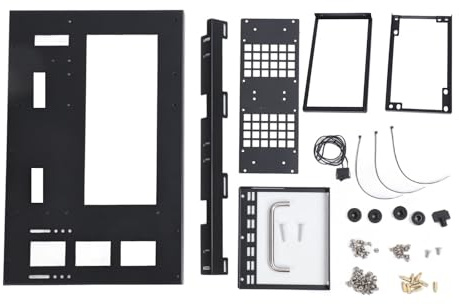 DIY computadora Placa Base estantería Placa de Acero Marco Abierto ATX M ATX ITX Gaming PC Case con Soporte para el Mango 360 Agua de enfriamiento 2 bahías HDD Tarjetas gráficas
