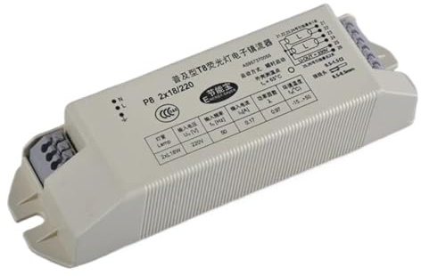 Ballast elettronico domestico, Alimentatore elettronico for lampada fluorescente T8 a tensione larga 198-264 V CA 2X18 W