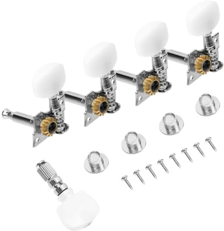 DECOMELODY Stimmwirbelsatz Stimmgerät aus Banjo Pvc und Zinklegierung Rostbeständig Einfach zu Bedienen Inklusive Schrauben Präzises Zubehör für Gitarren