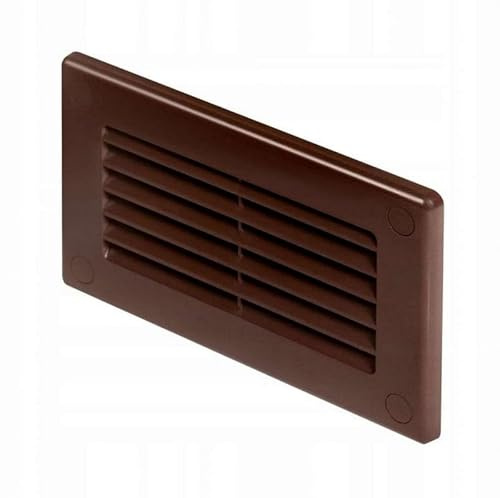 Lüftungsgitter Abschlussgitter Insektenschutz viereckig 75x150 mm braun KP75