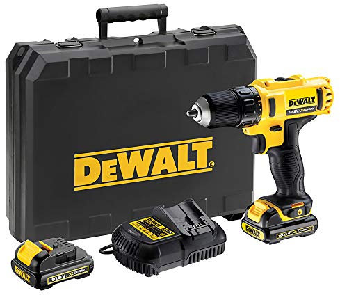 DeWalt DCD710C2 - Taladro atornillador XR 10, 8V 10 mm, 24 Nm con 2 baterías Li-Ion 1, 3 Ah y maletín