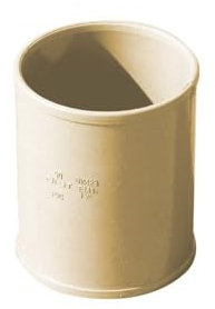 First Plast - Gouttière PVC 33 demi-ronde - Manchon FF PVC pour tube de descente Ø100 - sable - First Plast