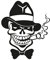 Plott Aufkleber Al CApone Totenkopf Mafia Godfather Sticker Tuning Fun Gag