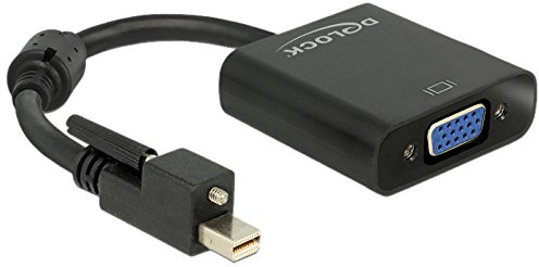 Delock 62641 Adapter mini Displayport 1.2 Stecker mit Schraube zu VGA Buchse schwarz