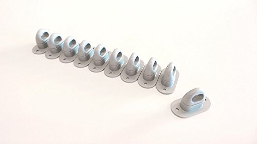 10 x Drehverschluss grau Kunststoff 67x34x13 mm, LKW Plane Drehwirbel