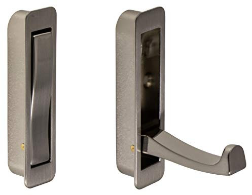 Gedotec Moderner Garderoben-Haken | 1 Stück - Klapphaken | Mantelhaken für Holz | Panama | Kleiderhaken zum Einlassen | Metall Edelstahl Optik | Kleiderlüfter versenkt für Wand-Paneele & Schränke