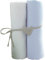 Babycalin lot de 2 Draps Housse Blanc/Bleu Ciel 60 x 120 cm