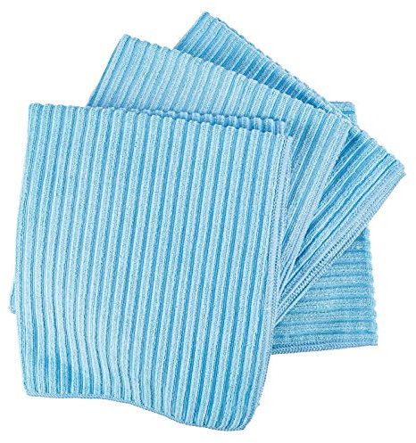 Aqua Clean Microfaser Bodentuch mit Hochtief Struktur 5er Set (blau)