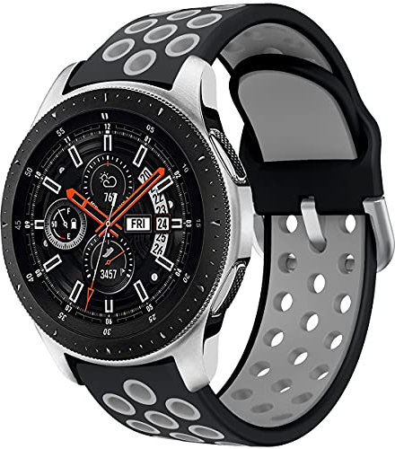 Syxinn Compatible para 22mm Correa de Reloj Galaxy Watch 46mm/Gear S3 Frontier/Classic Banda de Reemplazo de Silicona Deportiva Pulsera para Moto 360 2nd Gen 46mm/Huawei Watch GT/Ticwatch Pro