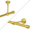 Gardinenstange 1 läufig Vorhangstange 19mm Gold-Matt Messing Antik Vintage-Look Retro-Stil 240 Endkappe Wand/Deckenbefestigung